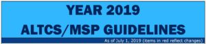 Year 2019 ALTCS/MSP Guidelines
